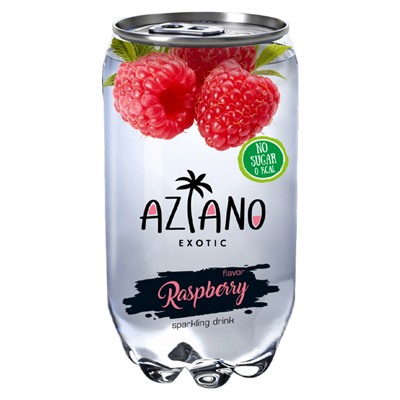Газированный напиток Aziano со вкусом малины, 350 мл