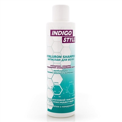 Indigo Шампунь-антиспам для волос с гиалуроновой кислотой, 1000 мл