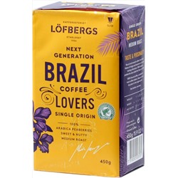 Lofbergs Lila. Brazil Single Origin 450 гр. мягкая упаковка