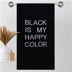 Полотенце махровое Этель ЧБ «My happy color», пестроткань, 70х130 см