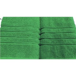 Полотенце махровое "Ленточка" цвет зелёный тёмный
