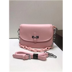 Женская сумка-клатч Экокожа полукруглая розовый