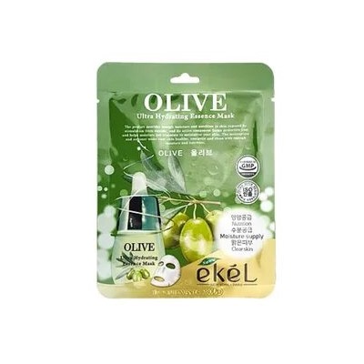 [EKEL] Маска для лица тканевая ОЛИВА Olive Ultra Hydrating Essence Mask, 25 мл