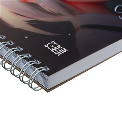 Скетчбук MESHU 150 х 150 мм, 60 листов, на гребне Neko, выборочный лак, покрытие Soft-Touch, блок 120 г/м2