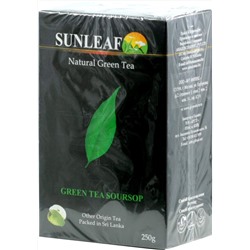 SUNLEAF. Green Tea Soursop 250 гр. карт.пачка