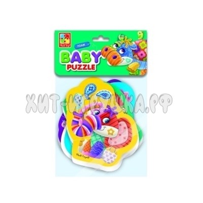 Мягкие пазлы Baby Puzzle "Чудо зоопарк" 4 картинки, 12 дет. VT1106-60, VT1106-60