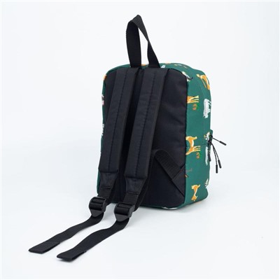 Рюкзак, отдел на молнии, наружный карман, цвет зелёный, «Саванна»