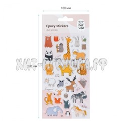 Наклейки гелевые 10*22 см 37 наклеек "Cute animals" MESHU MS_42776, MS_42776