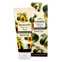 Очищающая пенка с экстрактом авокадо FARMSTAY Avocado Premium Pore Deep Cleansing Foam, 180 мл.