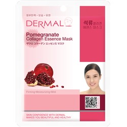 [DERMAL] Маска для лица тканевая КОЛЛАГЕН и ГРАНАТ Pomegranate Collagen Essence Mask Wrinkle-care, 23 мл