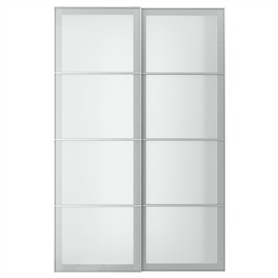 SVARTISDAL СВАРТИСДАЛЬ, Пара раздвижных дверей, белый под бумагу, 150x236 см