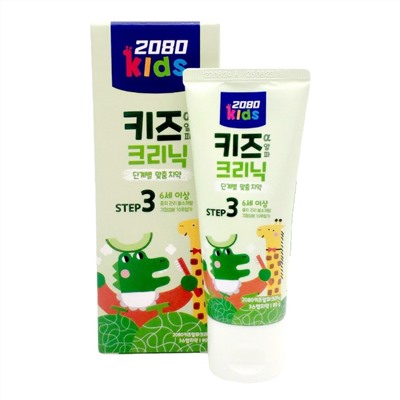 Dental Clinic 2080 Зубная паста для детей с фруктовым вкусом / Kids Alparklinic 3 Step Toothpaste 6+, 80 г