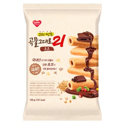 Трубочки KEMY Premium Baked Crispy Roll Chocolate "21 злак" с шоколадом, 150 г