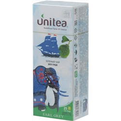 UNITEA. Earl Grey зеленый 50 гр. карт.пачка, 25 пак.