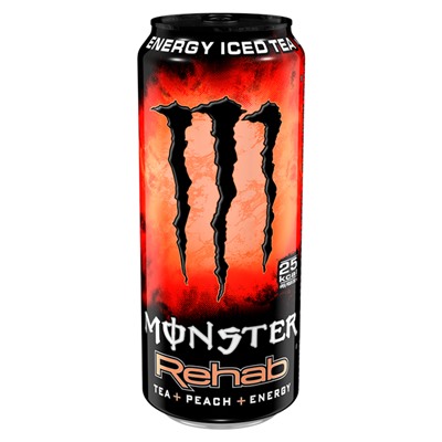 Энергетический напиток Monster Energy Rehab Peach Tea со вкусом персикового чая, 500 мл