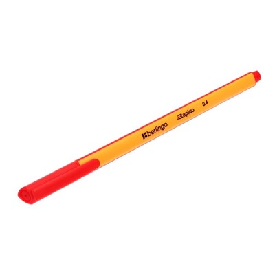 Ручка капиллярная Berlingo Rapido, 0,4 мм, трёхгранная, стержень красный