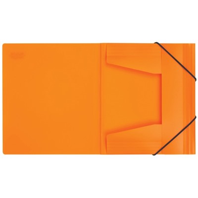 Папка на резинке А5, 500 мкм, Calligrata, корешок 30 мм, неон, оранжевая