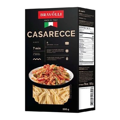 Паста Казаречче CASARECCE  Bravolli