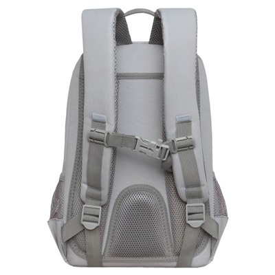 Рюкзак школьный, 40 х 25 х 13 см, Grizzly, эргономичная спинка, отделение для ноутбука, серый