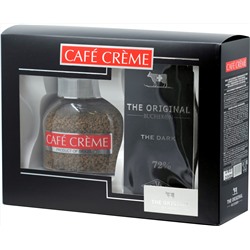 CAFE CREME. Подарочный набор Cafe Creme + Swiss Original  горький 200 гр. карт.упаковка