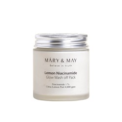 [MARY&MAY] Маска глиняная для лица ОСВЕТЛЯЮЩАЯ ЛИМОН/НИАЦИНАМИД Lemon Niacinamide Glow Wash off Pack, 125 гр