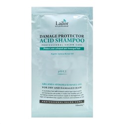 Lador Шампунь для волос бесщёлочной с аргановым маслом / Damaged protector acid shampoo pouch, 10 мл