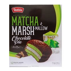 Печенье Tastee Chocolate Pie Matcha & Marshmallow со вкусом зелёного чая с маршмеллоу, 300 г