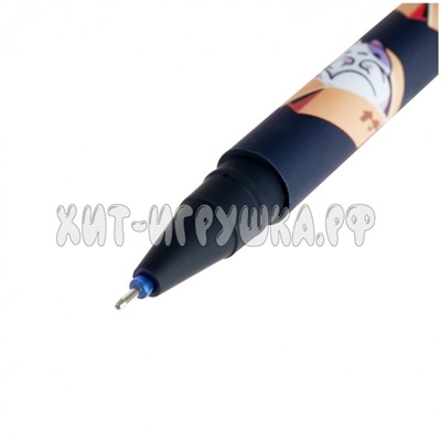 Ручка гелевая стираемая синяя, 0,5 мм, софт-тач "Catbox" в ассортименте MESHU MS_53974, MS_53974