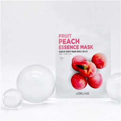 Lebelage Увлажняющая тканевая маска с персиком / Fruit Peach Essence Mask, 25 мл