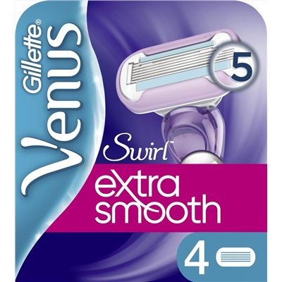 Кассеты для бритвы Жиллетт VENUS Extra Smooth Swirl (типа Embrace) (4 шт.)
