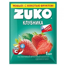 Растворимый напиток Zuko со вкусом клубники, 25 г