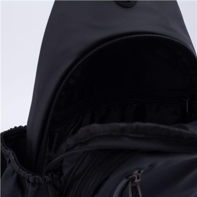 Рюкзак молодёжный, 2 отдела на молниях, наружный карман, цвет чёрный