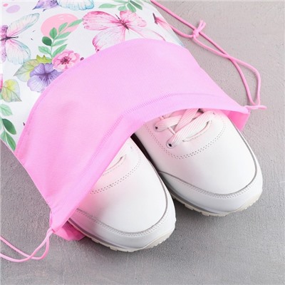 Мешок для обуви «Бабочки»  полиэстер, размер 30 х 40 см