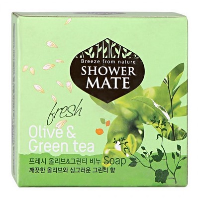KeraSys Косметическое мыло олива и зелёный чай / Shower Mate Fresh Olive & Green Tea Soap