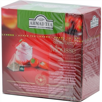 AHMAD. Strawberry Mousse/Клубничный мусс карт.пачка, 20 пирамидки