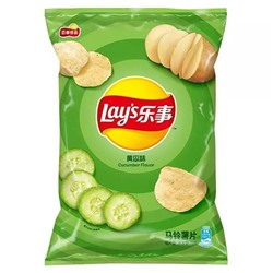 Картофельные чипсы Lay's Cucumber Flavor со вкусом свежих огурцов, 70 г