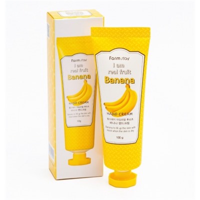 Крем для рук с экстрактом банана FARMSTAY I am Real Fruit Banana Hand Cream, 100 мл.