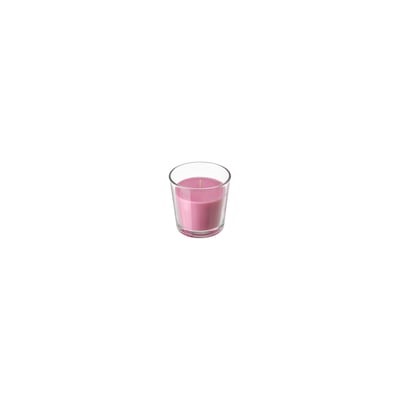 SINNLIG СИНЛИГ, Ароматическая свеча в стакане, Вишневый/ярко-розовый, 7.5 см
