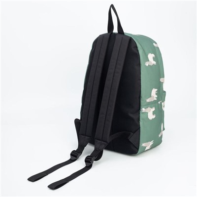 Рюкзак, отдел на молнии, наружный карман, цвет зелёный, «Альпака»