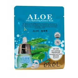 [EKEL] Маска для лица тканевая АЛОЕ Aloe Ultra Hydrating Essence Mask, 25 мл
