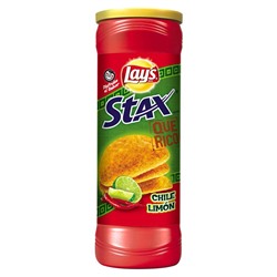 Картофельные чипсы Lay's Stax Chile Limon со вкусом перца чили с лимоном, 155,9 г