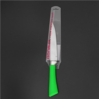 Нож кухонный «Рич», лезвие 12,5 см, цвет зелёный