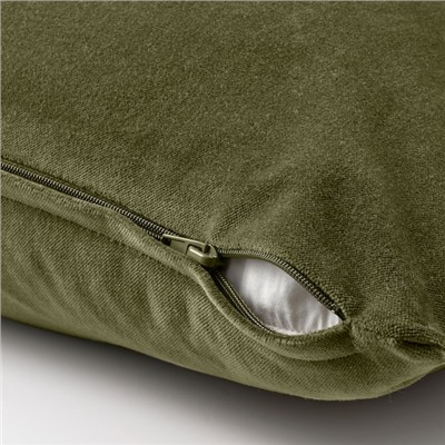 SANELA САНЕЛА, Чехол на подушку, оливково-зеленый, 40x65 см