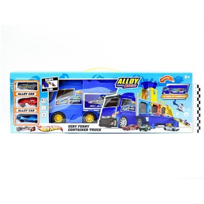 Hot Wheels Автовоз + 3 машинки свет/звук