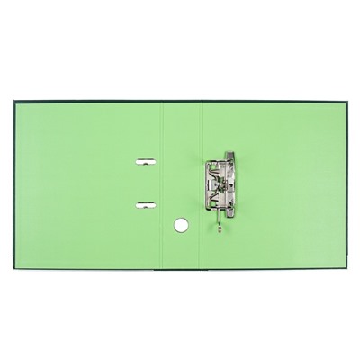 Папка-регистратор А4, 75 мм, Lamark, ПВХ, двухстороннее покрытие, металлическая окантовка, карман на корешок, собранная, зеленый/фисташковый