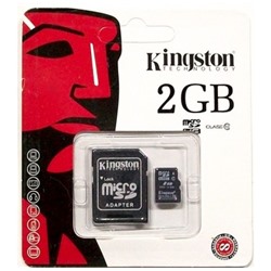Микро-флэшкарта MicroSD Kingston Class 10 2GB