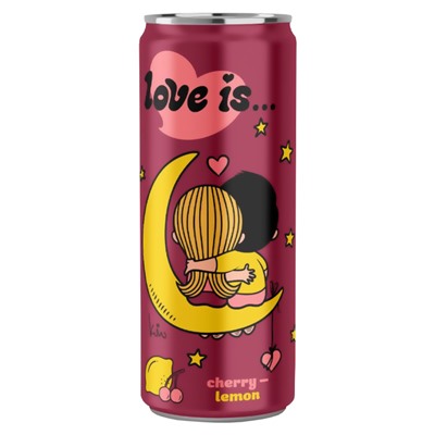 Газированный напиток Love Is со вкусом вишни и лимона, 330 мл