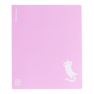 Тетрадь 48 листов в клетку ErichKrause "CoverProBook Brave cats", пластиковая обложка с тиснением, шелкография, блок офсет 100% белизны, микс