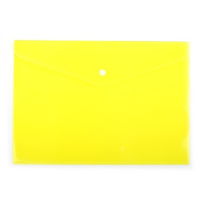 Папка-конверт на кнопке, А4, 180 мкм, Calligrata рифлёная, флуоресцентная, МИКС
