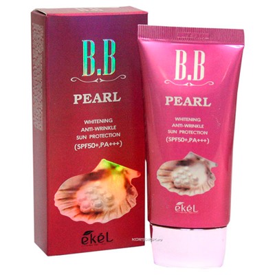 Жемчужный ББ-крем SPF50+ PA+++ EKEL Pearl B.B Cream SPF50+ PA+++